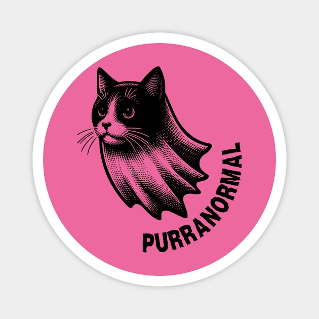 Purranormal Paranormal Cat Halloween Magnet by The WYLD Tribe